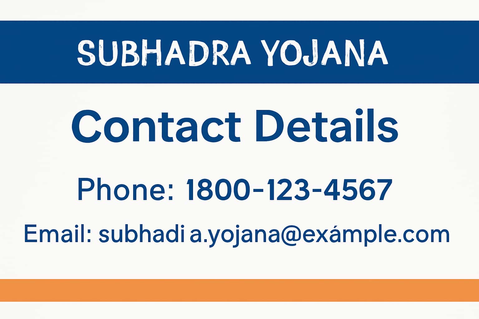 Subhadra Yojana Contact Details